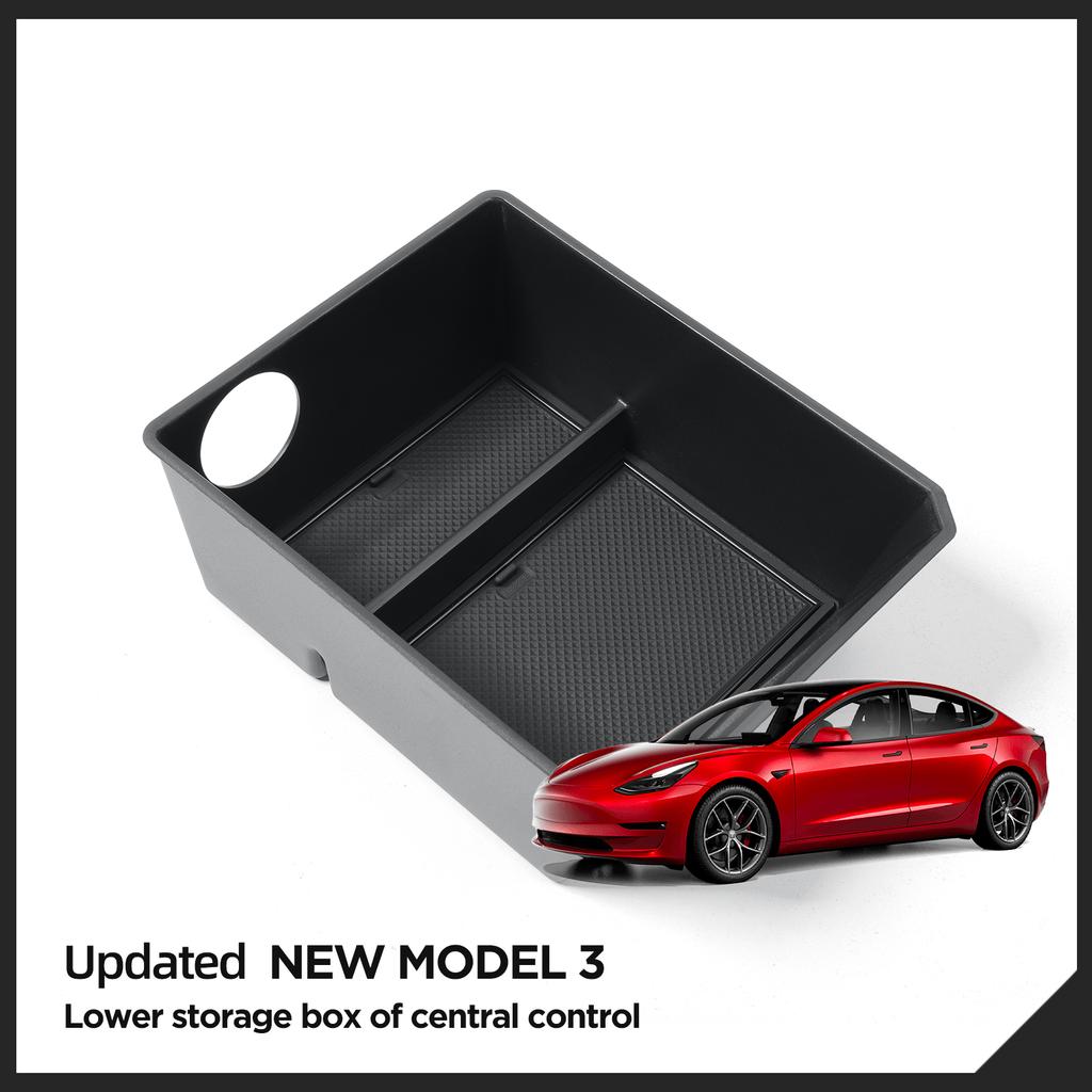 Для Tesla Model 3 Highland 2025 Центральный консольный ящик для хранения вещей Нижний ярус Лоток для уборки Автомобильные аксессуары