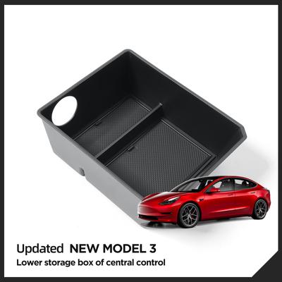 Для Tesla Model 3 Highland 2025 Центральный консольный ящик для хранения вещей Нижний ярус Лоток для уборки Автомобильные аксессуары