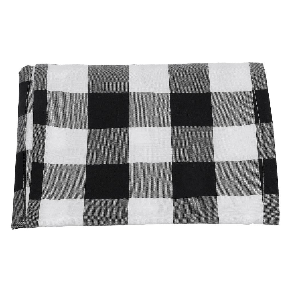 Black Red Table Runner Handmade Plaid For Family Dinner, Outdoor Or Indoor Parties Thanksgiving Christmas Gathering Party Decor