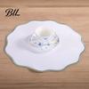 Dining Table Placemat Scalloped Round Linen Machine Washable Heat Farmhouse Insulation Mat for Protection Decoration Elegant