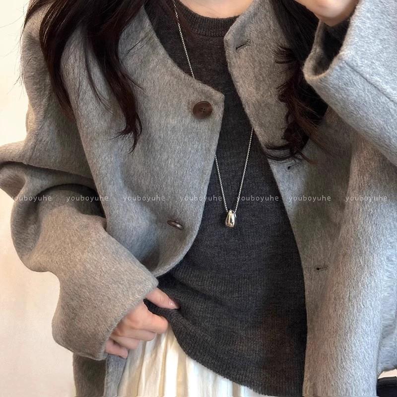 Elegant Pearl Pendant Necklace Women Minimalist Heart Charm Chain Titanium Steel With Gold Plating Lightweight