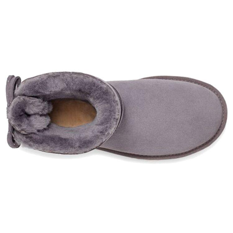 UGG Короткие зимние сапоги Bailey Bling Bow женские фиолетово-серые 1120864-SHA