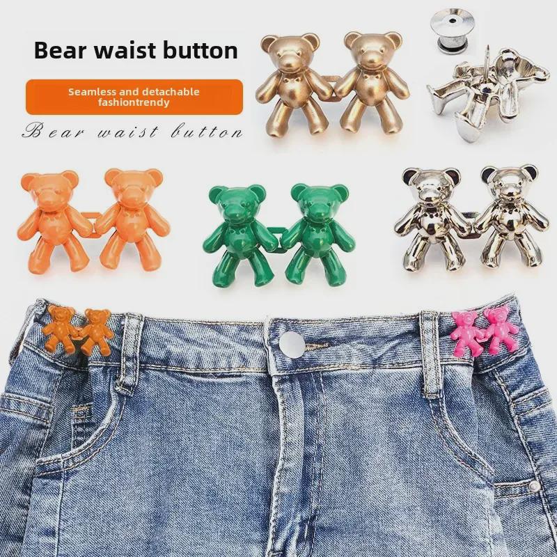 Утягивающие джинсы Bear Waist с регулируемой пряжкой на пуговицах - съемная утягивающая пара