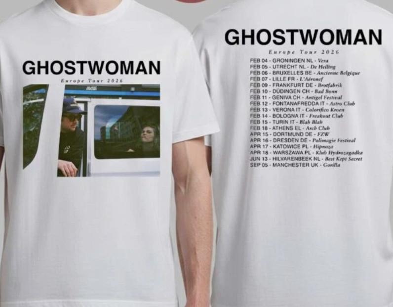 Ghostwoman Europe Tour 2026 Schedule Dates Two Sided T-Shirt