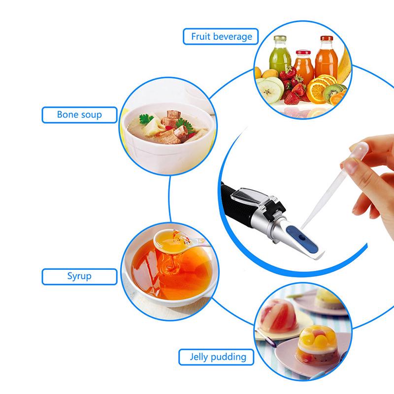 0-32% Brix Сахар Вино Пиво Фрукты Шкала Рефрактометр Спиртомер Тестовый Набор Инструментов