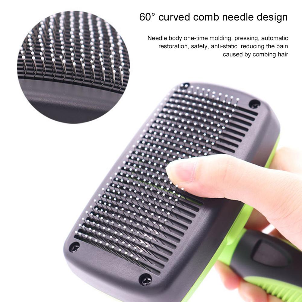 Самоочищающаяся пуходерка для кошек, антикоррозийная расческа для ухода за питомцами для удаления колтунов