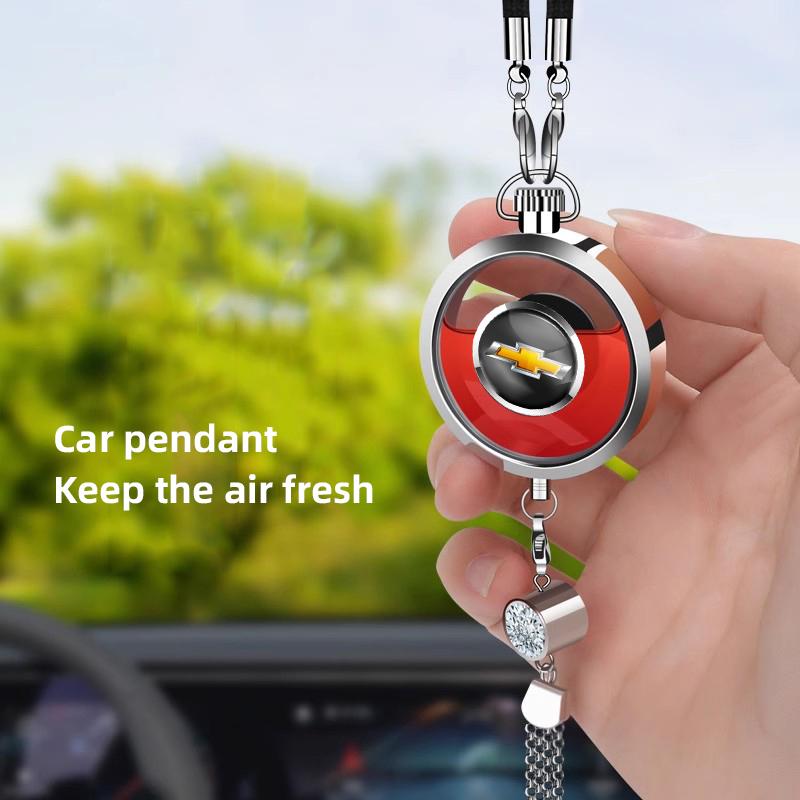 Keychain Car Logo Perfume Pendant Air Freshener Hanging Perfume Interior For Chevrolet Cruze kalos Equinox Sonic Tracker Epica 