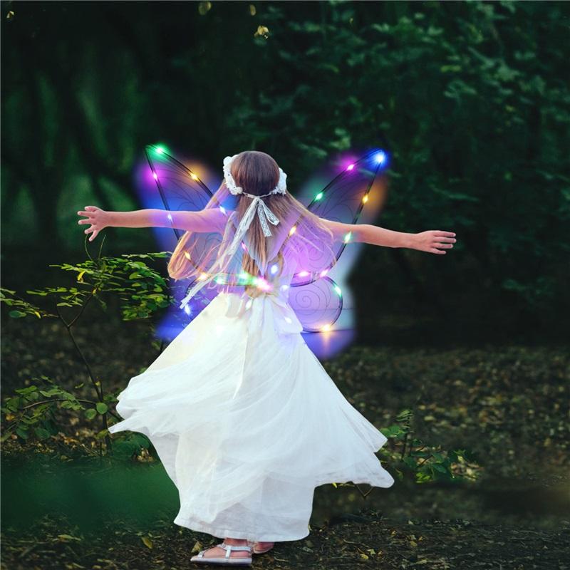 Большие Красочные Крылья Бабочки Феи Складные Крылья Ангела Реквизит Для Детского Фестивального Выступления Сценические Костюмные Аксессуары