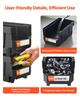 Plastic Stackable Storage Bins, 37.7 x 21.5 x 18 cm (6 Pack), Plastic Containers for Organizing and Storage Bins for Closet, Garage, Small Parts,