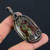 Dragon Blood Jasper Gemstone Pure Copper Wire Wrapped Handmade Pendant Jewelry For Her