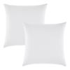 Set of 2 "Drift" Pure Cotton Dyed Washed Pillowcases 57 Threads/cm² All Sizes - White - Pillowcases 63 X 63 Cm X 2