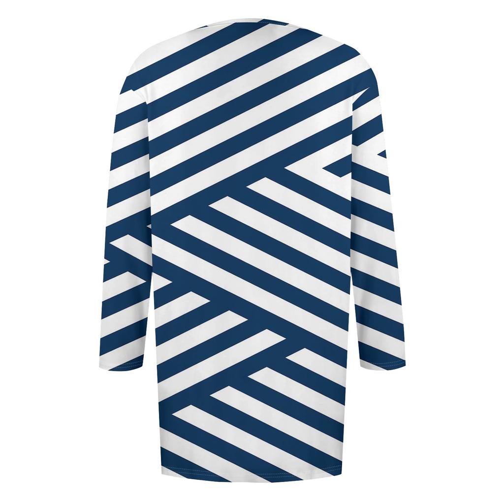 Женская модная повседневная куртка-кардиган средней длины с принтом