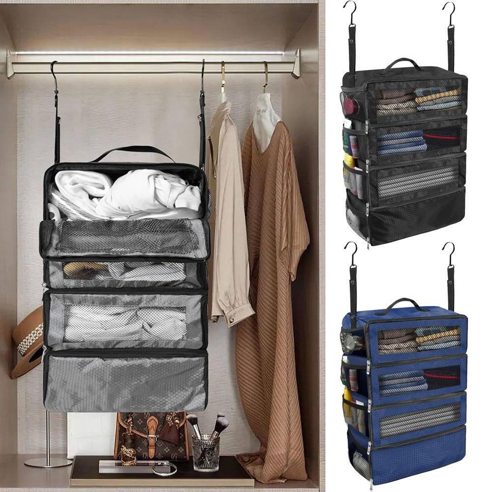 Multi-Layer Foldable Clothes Storage Bag Large Capacity Waterproof Travel Clothes Organizer Portable Multifunctional