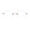 Oart Lena GOLD Square Rimless Glasses