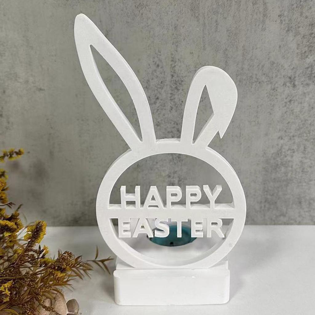 Happy Easter Candle Holder Molds, Easter Theme Candle Stand Molds with Base for DIY Candle Holder Easter Decorations