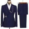 Men's Two-Piece Business Casual Tuxedo Suit for Weddings and Banquets - European/American Style