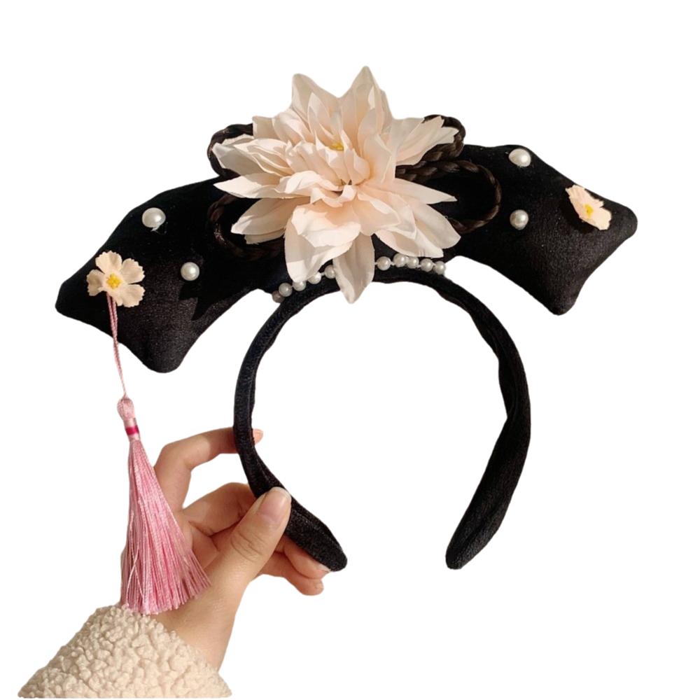 Cloth Hanfu Hair Hoop Pearl Chinese Style Headband Classical Ancient Style Headwear Festival
