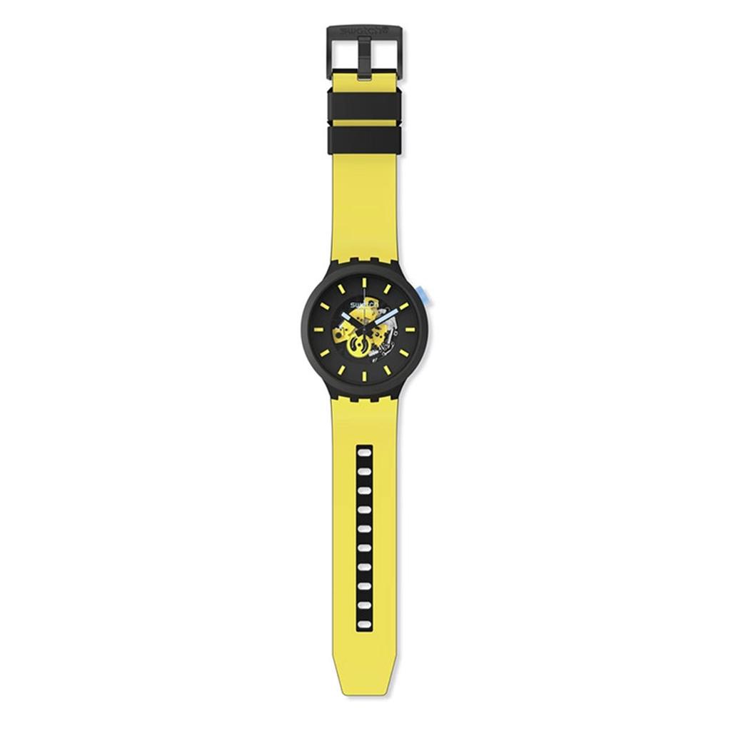 Swatch Унисекс 47мм Желтые часы SB03B109 SB03B109