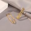 Европейский и американский дизайн, высококлассные серьги, женские серьги-кольца с холодным ветром, металлические модные серьги, серьги в стиле легкой роскоши, простые и универсальные серьги