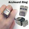 Vent Keyboard Delete Anything Rings Metal Statement Rings Jewelry Creative Spindle Tester Ring
