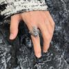 Регулируемое кольцо Дракон Мужское Позолоченное Винтажный Стиль Палец Унисекс Животный Мотив Заявление Ювелирные изделия
