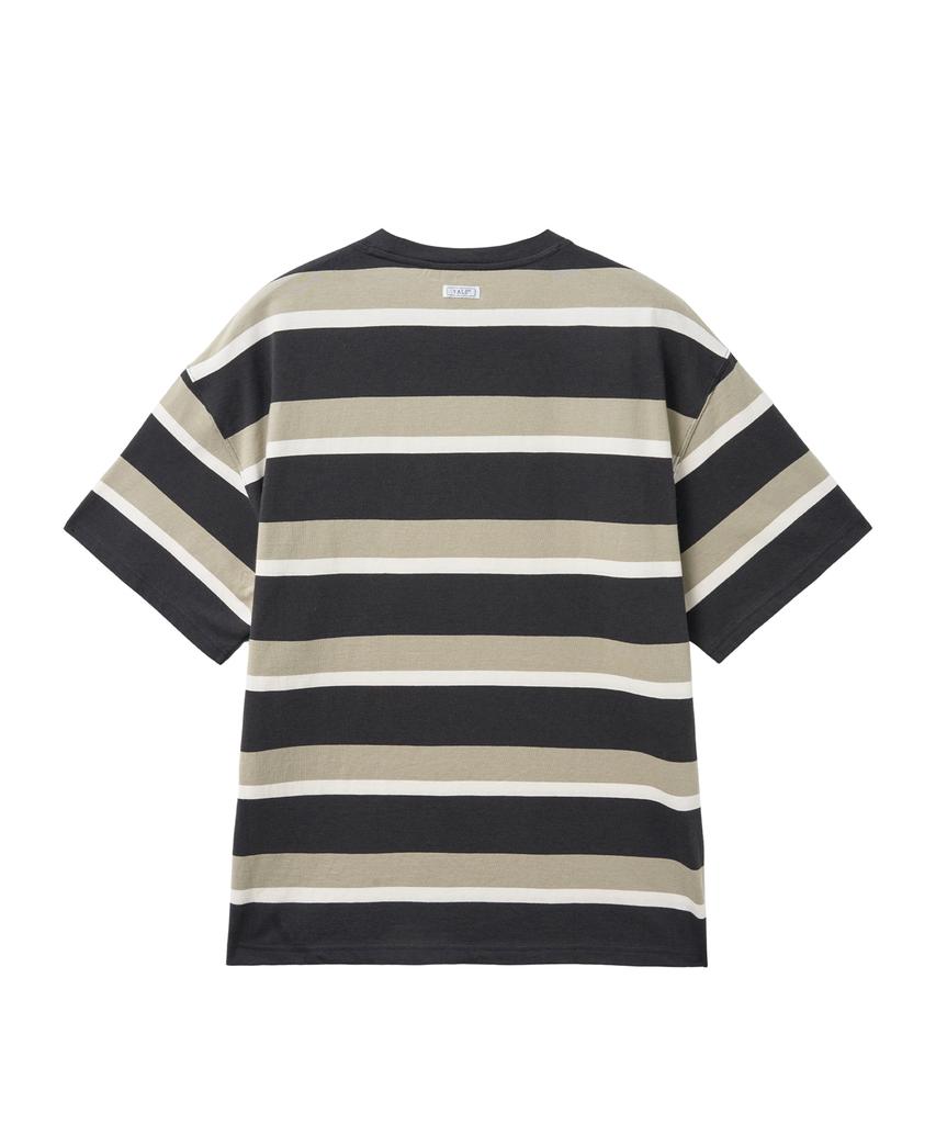 YALE Bold Stripe T-Shirt_Charcoal