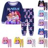 Children's Fashion Suit Skirt Round Neck Long Sleeve Top Pants