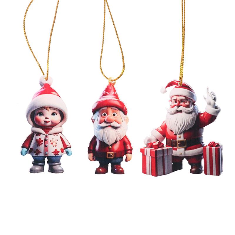 1 шт. 2D акриловый мультяшный рождественский снеговик для дома, сада, рождественской елки, праздничные украшения, принадлежности для рождественского украшения