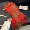 Scarf Winter New Collection Autumn/Winter Atmosphere Plaid Fringe For Couples, Warm And Student High-End Style Scarf