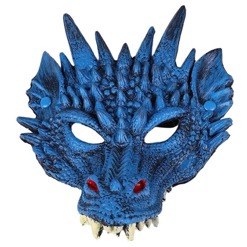 Animal Mask Masquerade Mask Dragon Mask Halloween Party Mask Costume Props Mask Full Head Mask for Fancy Dress Party
