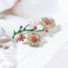 Brooch Pin Sparkling Rhinestones Inlaid Fine Craftsmanship Collar Pin Cardigan Hat Bag Clothing Decoration