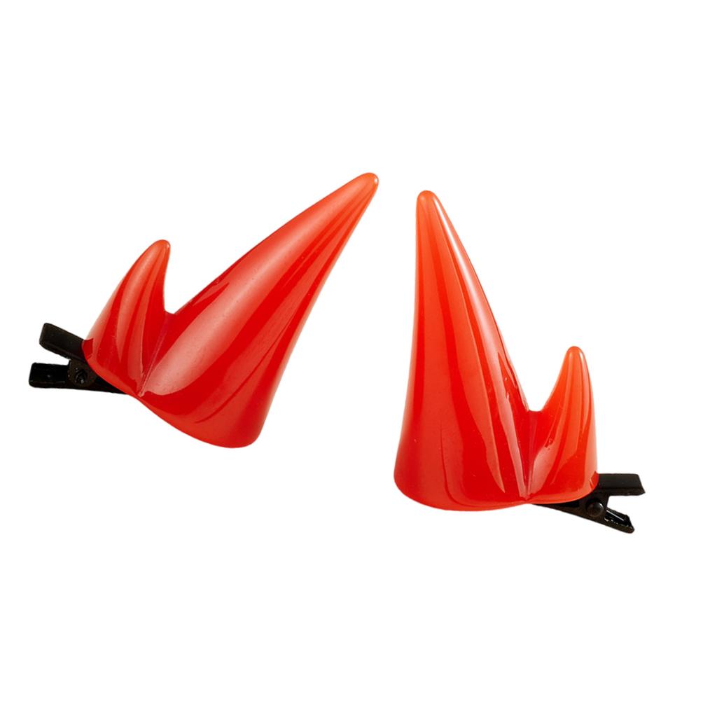 2 шт. Заколка для волос в виде рогов дьявола для костюма на Хэллоуин, косплей-вечеринки, аксессуары для волос, мультяшные заколки для волос для женщин, девушек, взрослых