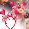 Red Heart Headband Heart Hair Accessories Valentines Day Hairband Hair Hoop Photo Props Valentines Headband For Lovers Wives
