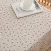 Modern French Country Rectangular Tablecloth Cotton Linen Floral Decor For Dining Room