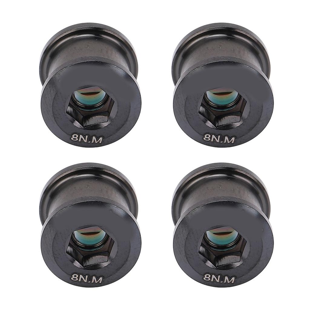 4pcs 6.5mm Mountain Cycling Chainring Bolts Alloy Chainring Bolts Single Disc Chainwheel Screw for M