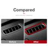 For Ford Mustang Red Carbon Fiber Car Door Air Vent Outlet Cover Trim 2009-2013