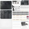 4-Digit Electronic Clock DIY Kits Binary LED Clock Soldering Practice DIY Kit Desktop Creative Alarm Clock with Acrylic Shell