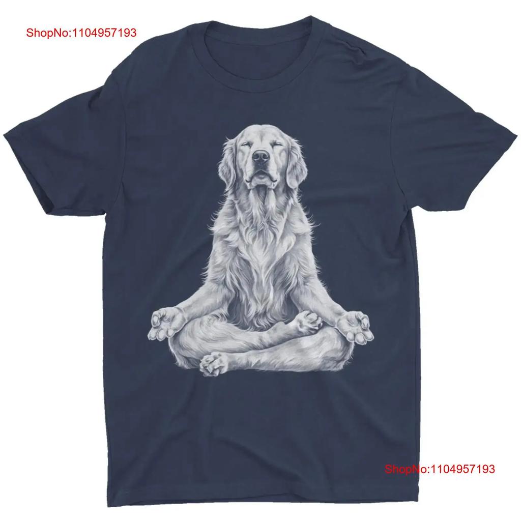 Golden Retriever Dog T Shirt Yoga Meditation Spiritual Inspiration vintage Washed designer clothes Stylish