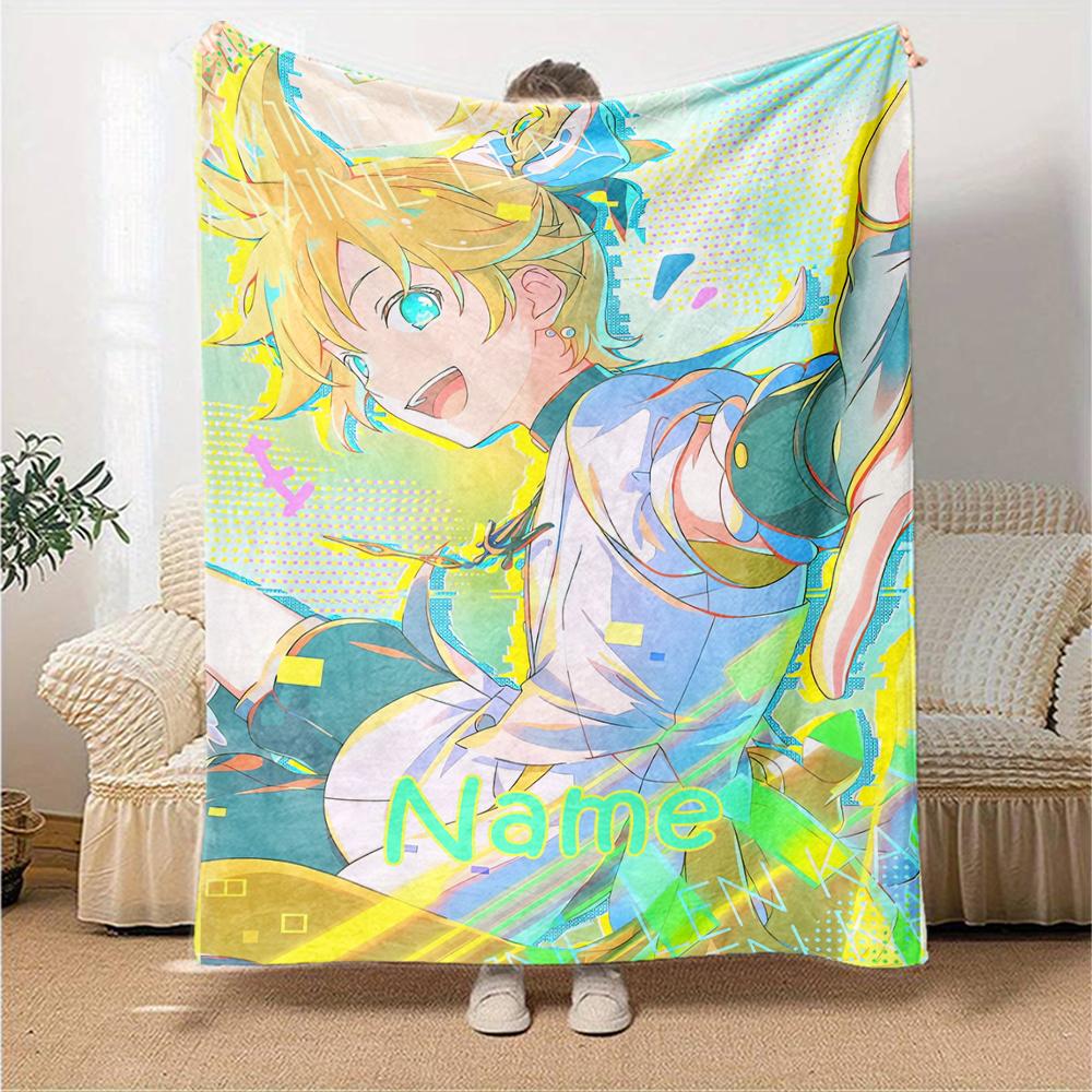 Custom Name Project SEKAI Theme Printed Blanket - Perfect for Couch, Bed, Travel & Outdoor Use | Machine Washable, Cozy & Durable.