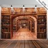 2D Фон-задник для коридора в виде антикварного книжного шкафа для любителей книг и темной эстетичной фотографии