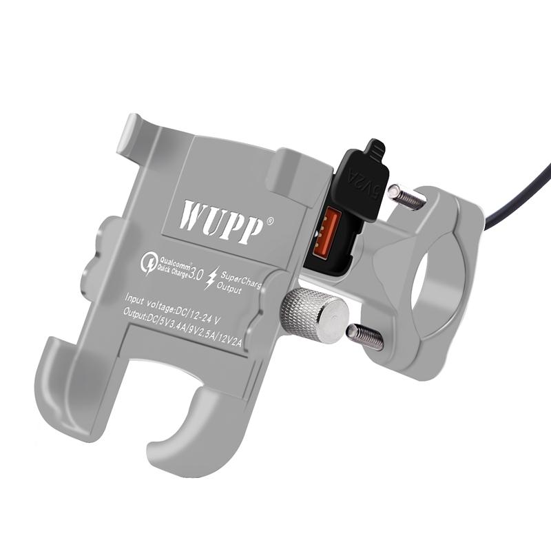 Универсальный держатель для телефона LMoDri с USB-зарядкой для мотоцикла QC 3.0, водонепроницаемый, 12В, адаптер питания