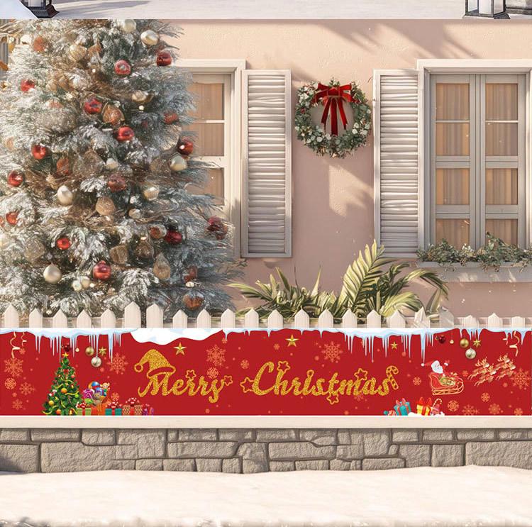 New Christmas Hanging Flag: Atmosphere Decoration, Ins Style Background Cloth, Custom Christmas Couplets for Porch (2026).