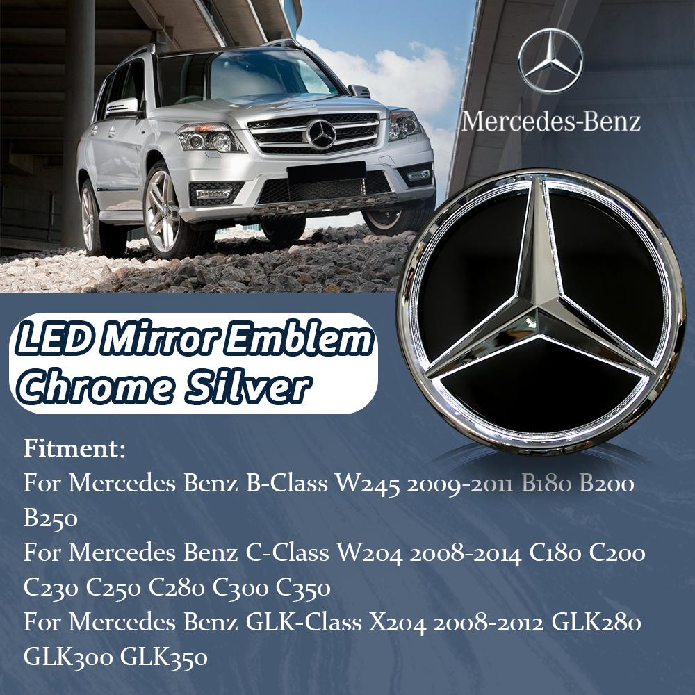 Chrome Black OE Style Emblems For Mercedes Benz B C GLK W245 W204 X204 High Quality ABS Front Grill Illuminated Star Emblem Logo
