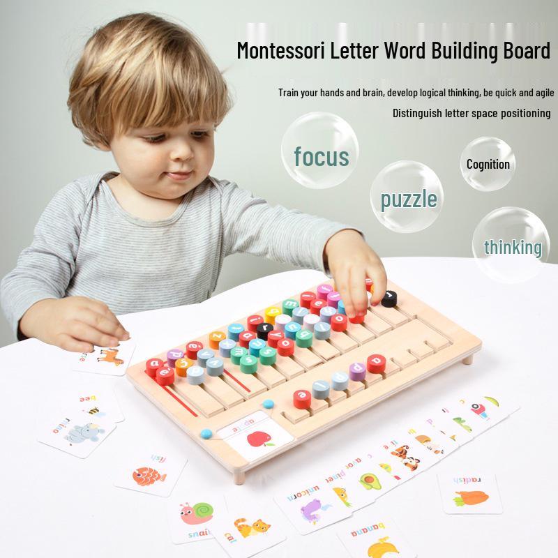 Cross-Border Montessori Children's Spelling Board: English Word Matching Educational Toy.