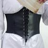 Женский пояс на шнуровке, бандажный регулируемый узкий пояс в стиле панк, широкий пояс для похудения, темный стиль