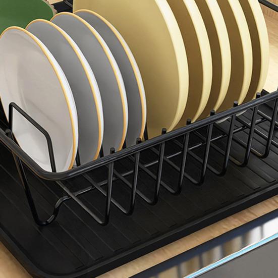 Дренажная стойка для посуды Полый сливной высокий забор Нержавеющая посуда Сушилка-органайзер Портативные палочки для еды Держатель ложки Кухонная компактная тарелка для чаши