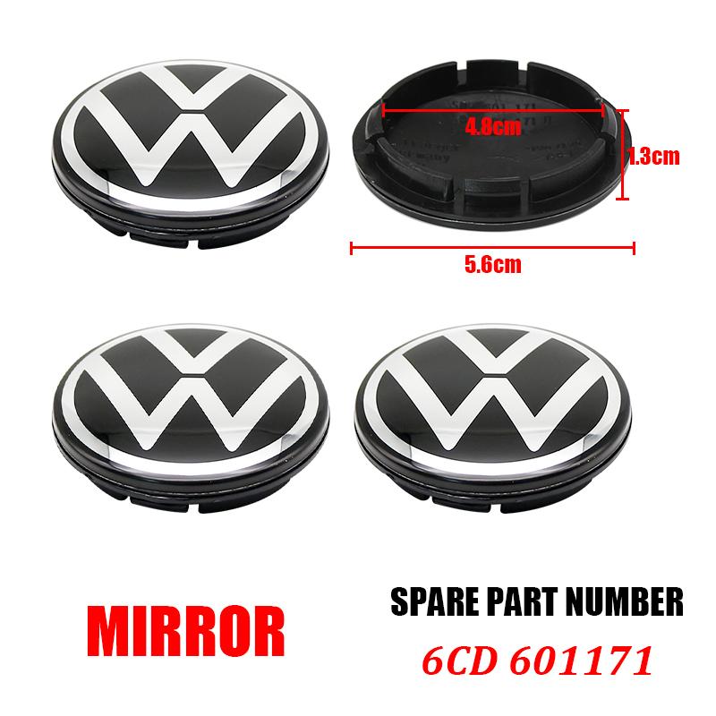 hijk1 4pcs VW Wheel Center Hub Caps 56mm 65mm 70mm Wheel Cover For Touran Golf 4 5 6 7 Polo Passat B5 B6 B7 CC 3D Premium Plus Pro Kit