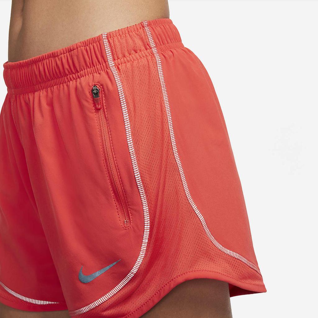 Nike Шорты для бега с логотипом сплошного цвета, женские шорты светло-красные, темно-красные DQ5933-696