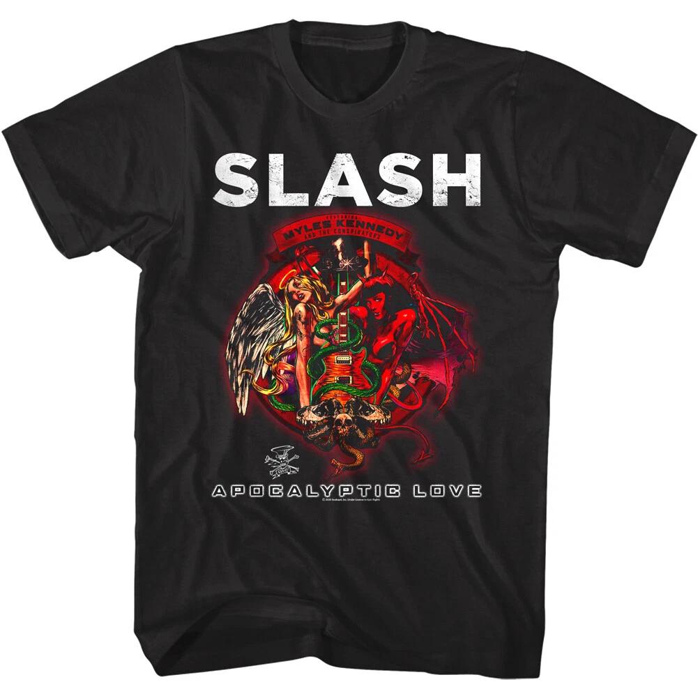 Slash Апокалиптическая Любовь Альбом Мужская Футболка Майлз Кеннеди Conspirators Ангел