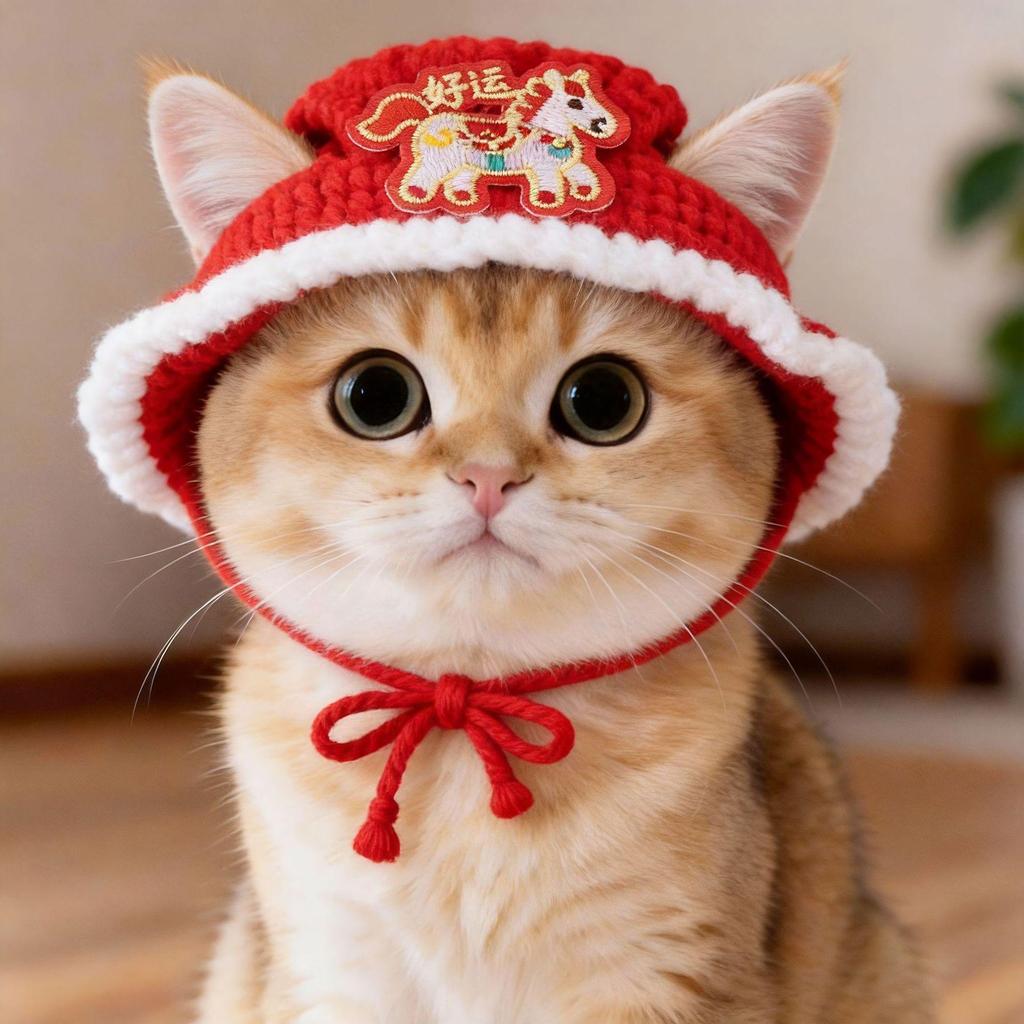 Головной убор для питомца - Вязаная шапка для кошки и собаки, Смешной костюм для преображения, Аксессуары для котенка